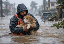 Chuva e alagamentos acendem alerta no Paraná: água contaminada pode colocar cães e gatos em risco